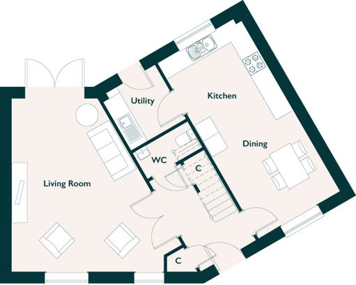 floorplan of ground floor