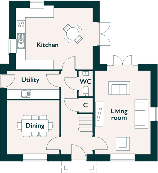 floorplan of ground floor